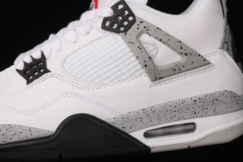 All categories Air Jordan Jordan series basketball shoes Air Jordan 4 pure original Air Jordan 4 White Cement AJ4 Joe 4 white cement white gray 840606-192